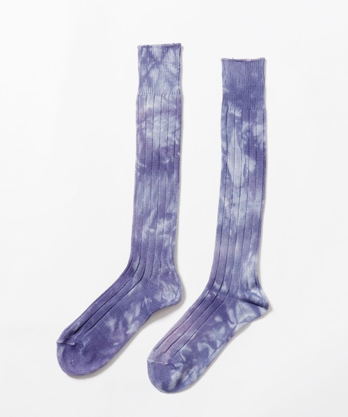 CAL O LINE（キャルオーライン）の「CAL O LINE/キャルオーライン TIE DYE KNEE LENGTH SOCKS タイダイ ソックス（ソックス/靴下・メンズ・ホワイト/ブラック/パープル/レッド/オリーブ/イエロー/オレンジ/ブルー・M）」の20枚目の写真