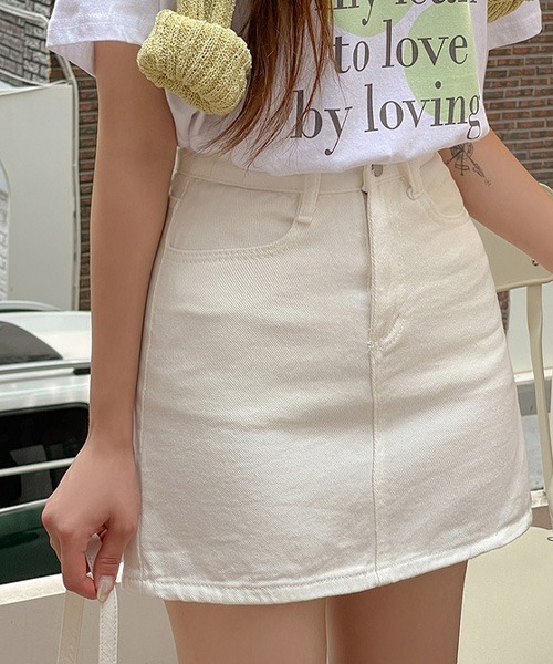 SONA（ソナ）の「SONYUNARA シンプルコットンミニスカート（スカート・レディース・ブラック/ライトブルー/アイボリー・MEDIUM/SMALL）」の7枚目の写真