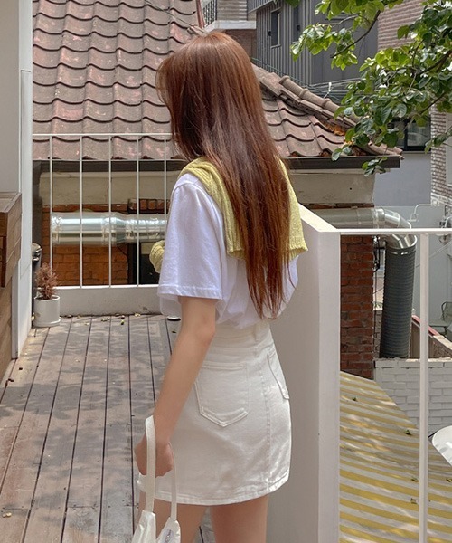 SONA（ソナ）の「SONYUNARA シンプルコットンミニスカート（スカート・レディース・ブラック/ライトブルー/アイボリー・MEDIUM/SMALL）」の19枚目の写真