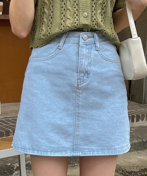 SONA（ソナ）の「SONYUNARA シンプルコットンミニスカート（スカート・レディース・ブラック/ライトブルー/アイボリー・MEDIUM/SMALL）」の13枚目の写真