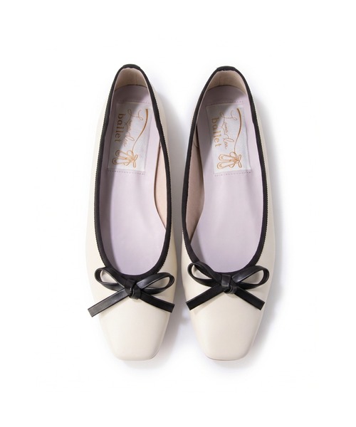 Launa lea ballet(ラウナレア バレエ)の「【レイン対応】 スクエアトゥバレエシューズ(RB7002A)(バレエシューズ・レディース・ブラック/ライトブラウン/ネイビー/ライトベージュ/アイボリー/ライトブルー/シルバー/パープル/ライトピンク/ゴールド/レッド/ブラウン系その他/ホワイト系その他・24.0cm/25.0cm/23.0cm/21.5cm/24.5cm/25.5cm/22.5cm/22.0cm/23.5cm/26.0cm/24.5㎝)」の3枚目の写真