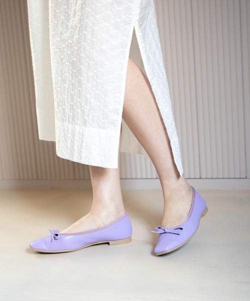 Launa lea ballet（ラウナレア バレエ）の「【レイン対応】 スクエアトゥバレエシューズ(RB7002A)（バレエシューズ・レディース・ブラック/ライトブラウン/ネイビー/ライトベージュ/アイボリー/ライトブルー/シルバー/パープル/ライトピンク/ゴールド/レッド・24.0cm/25.0cm/23.0cm/21.5cm/24.5cm/25.5cm/22.5cm/22.0cm/23.5cm/26.0cm/24.5㎝）」の7枚目の写真