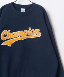 Champion/チャンピオン ACTION STYLE/アクションスタイル ビッグシルエット 裏起毛 カレッジロゴ サガラワッペン刺繍 スウェット トレーナー