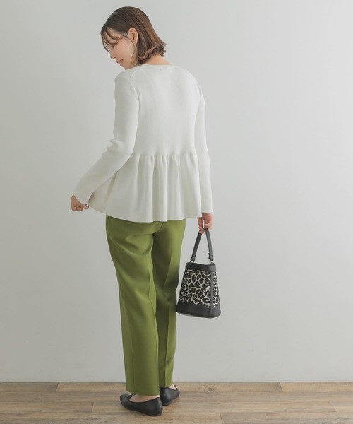 F by ROSSO(エフバイロッソ)の「F by ROSSO ウォッシャブルペプラムニット(ニット/セーター・レディース・ブルー/ブラック/オフホワイト・FREE)」の13枚目の写真