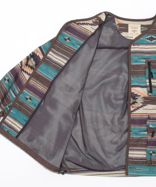 チチカカ（チチカカ）の「撥水×防火ノーカラージャケット（ノーカラージャケット・レディース・ブラック/その他1/その他2・FREE）」の5枚目の写真