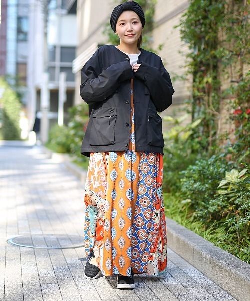 チチカカ（チチカカ）の「撥水×防火ノーカラージャケット（ノーカラージャケット・レディース・ブラック/その他1/その他2・FREE）」の6枚目の写真