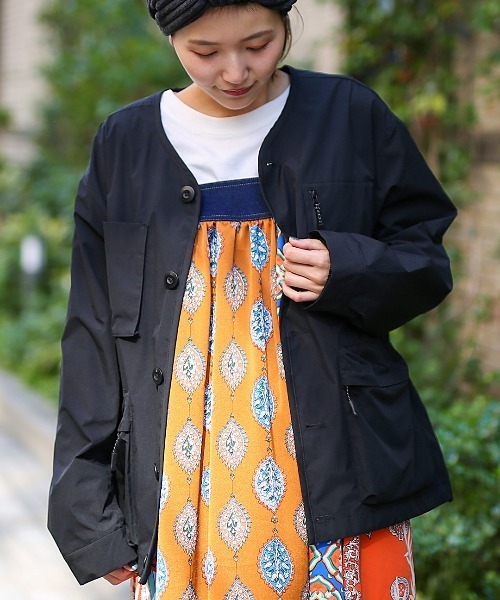 チチカカ（チチカカ）の「撥水×防火ノーカラージャケット（ノーカラージャケット・レディース・ブラック/その他1/その他2・FREE）」の8枚目の写真