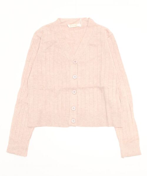 Dream garden（ドリームガーデン）の「Vネック　ニットカーディガン（カーディガン/ボレロ・レディース・ホワイト/ライトグレー/ブラック/ベージュ/ピンク/ボルドー/ライトベージュ/オリーブ/パープル/ブルー/キャメル/イエロー・FREE）」の5枚目の写真