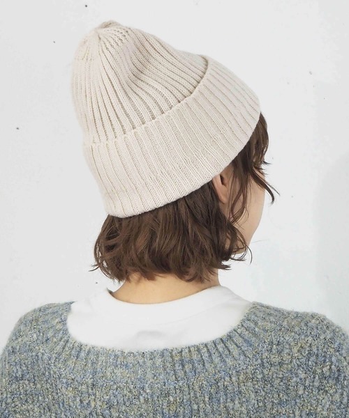 tiptop(ティップトップ)の「リブニットキャップ(ニットキャップ/ビーニー・レディース・ブラック/オレンジ/アイボリー/モカ・FREE)」の8枚目の写真