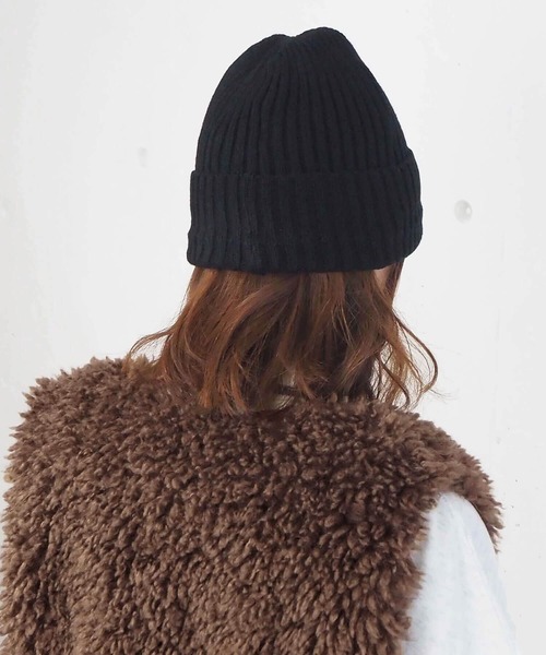 tiptop(ティップトップ)の「リブニットキャップ(ニットキャップ/ビーニー・レディース・ブラック/オレンジ/アイボリー/モカ・FREE)」の13枚目の写真