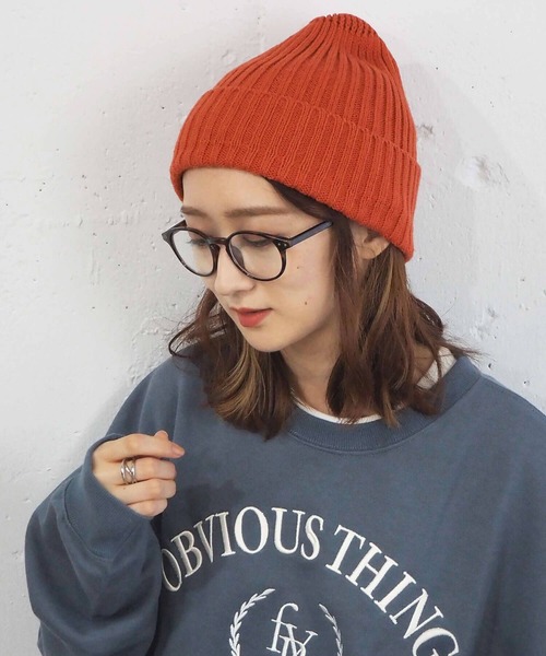 tiptop(ティップトップ)の「リブニットキャップ(ニットキャップ/ビーニー・レディース・ブラック/オレンジ/アイボリー/モカ・FREE)」の18枚目の写真