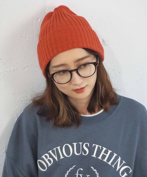 tiptop(ティップトップ)の「リブニットキャップ(ニットキャップ/ビーニー・レディース・ブラック/オレンジ/アイボリー/モカ・FREE)」の19枚目の写真