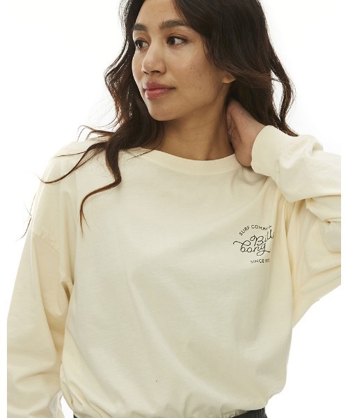 BILLABONG（ビラボン）の「BILLABONG レディース CLEAN SCRIPT LOGO LS TEE ロンＴ 【2022年秋冬モデル】/ビラボン長袖ロンT（Tシャツ/カットソー・レディース・ライトブルー/ブラック/オフホワイト/レンガ・MEDIUM/LARGE）」の5枚目の写真
