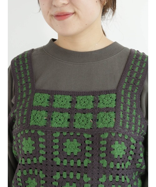 サマンサモスモス　手編みベスト Samansa Mos2（サマンサ モスモス）の「柄編みニットベスト