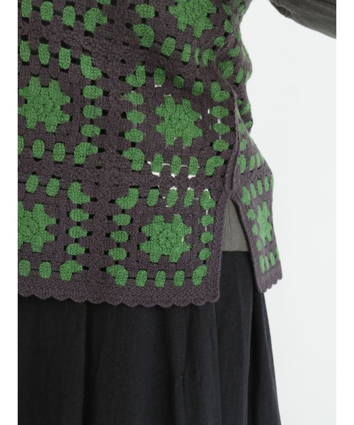 Samansa Mos2（サマンサ モスモス）の「かぎ針風ベスト（ベスト・レディース・ブラック/チャコール/キナリ・ﾌﾘ-）」の18枚目の写真