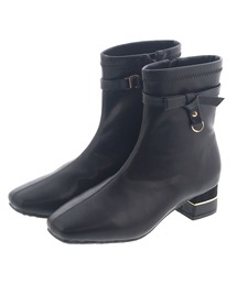 【WEB限定】2WAYノットベルトコンビヒールショートブーツ(217-60181)JELLY BEANS(ジェリービーンズ)