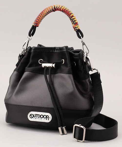 希少！アウトドアプロダクツ × パブリュクス 別注サテンショルダーバッグ 黒 OUTDOOR PRODUCTS ショルダーバッグ バッグ × PUBLUX/アウトドア