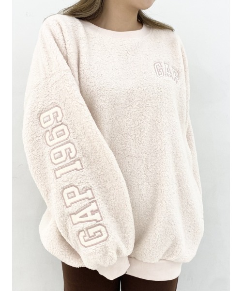 GAP(ギャップ)の「リサイクル Gapロゴ ボアスウェット(スウェット・レディース・ピンク/ベージュ/オフホワイト/ネイビー・S/XS/M/L/XXS/XL)」の6枚目の写真