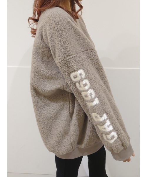 GAP(ギャップ)の「リサイクル Gapロゴ ボアスウェット(スウェット・レディース・ピンク/ベージュ/オフホワイト/ネイビー・S/XS/M/L/XXS/XL)」の8枚目の写真
