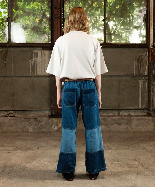 masterkey(マスターキー)の「masterkey マスターキー / COW-BOY リメイクライクダブルニーブーツカットデニムパンツ / MK23S-P-10(デニムパンツ・メンズ・ブルー系その他・1/2)」の9枚目の写真