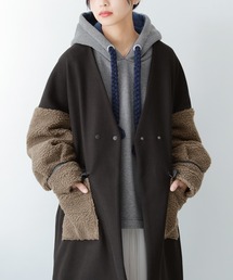 osharewalker | 『異素材切替配色メルトンロングコート』(チェスターコート)