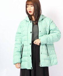 BRODIAEA 配色ドットボタン ダウンコート