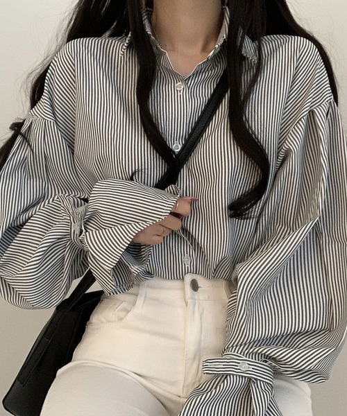 AMOUR BOX（アムールボックス）の「長袖ブラウス（シャツ/ブラウス・レディース・ブラック・FREE）」の3枚目の写真