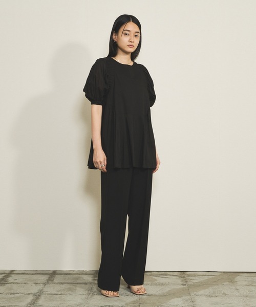 audrey and john wad(オードリーアンドジョンワッド)の「インドコットンパフスリーブロングブラウス -手洗い可-(シャツ/ブラウス・レディース・ダークオレンジ/アイボリー/ブラック/インディゴブルー・FREE)」の17枚目の写真