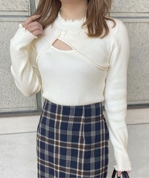 チャイナボタンフロントオープンニット【ZOZOTOWN限定アイテム】