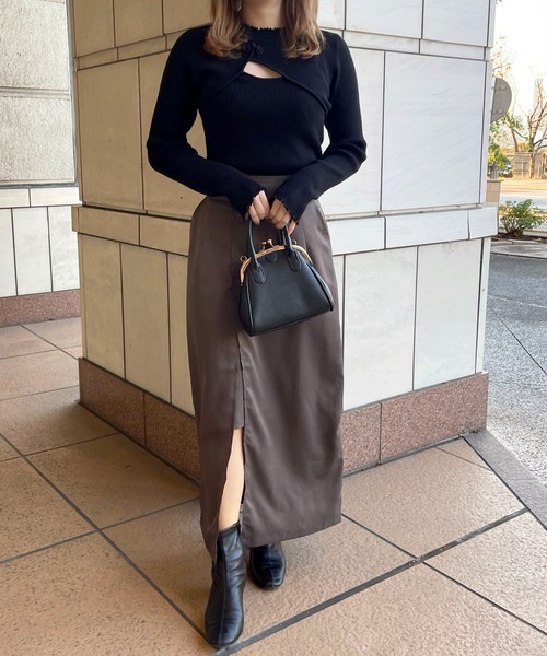 アバクロ　レア　ボタン付きハイネックニット美品10月末までセール❣️ セール】チャイナボタンフロントオープンニット【ZOZOTOWN限定アイテム