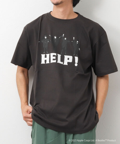 GOOD ROCK SPEED（グッドロックスピード）の「【Good Rock Speed/グッドロックスピード】THE BEATLES HELP バンドTシャツ（Tシャツ/カットソー・メンズ・ブラック/ホワイト/ベージュ・M/S/L）」の3枚目の写真
