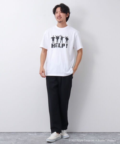 GOOD ROCK SPEED（グッドロックスピード）の「【Good Rock Speed/グッドロックスピード】THE BEATLES HELP バンドTシャツ（Tシャツ/カットソー・メンズ・ブラック/ホワイト/ベージュ・M/S/L）」の7枚目の写真