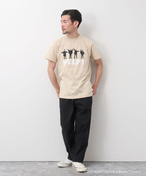 GOOD ROCK SPEED（グッドロックスピード）の「【Good Rock Speed/グッドロックスピード】THE BEATLES HELP バンドTシャツ（Tシャツ/カットソー・メンズ・ブラック/ホワイト/ベージュ・M/S/L）」の5枚目の写真