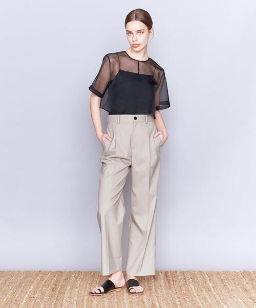 AEWEN MATOPH(イウエン マトフ)の「<AEWEN MATOPH>P/R タック ワイドパンツ(スラックス・レディース・クリーム/ダークグレー/ベージュ・36/38)」の9枚目の写真