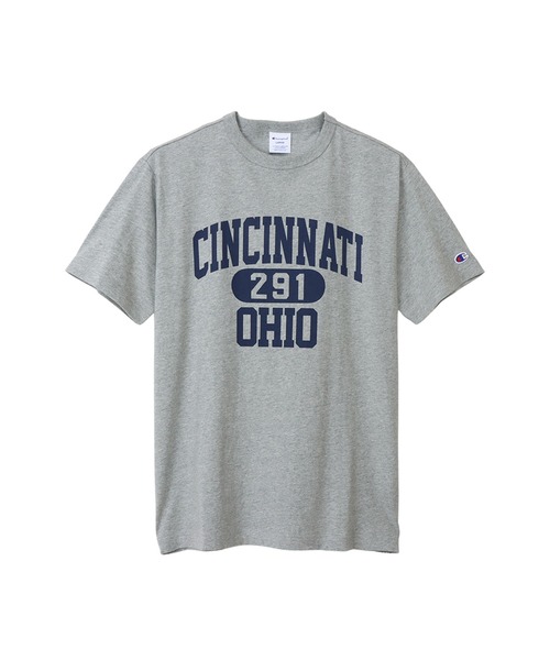 Champion(チャンピオン)の「【Champion/チャンピオン】メンズ ベーシック ショートスリーブTシャツ(Tシャツ/カットソー・メンズ・ブラック/ダークグレー/ホワイト×ブラック/グレー/グリーン系その他3/バーガンディー/ホワイト×レッド/ネイビー・LARGE/MEDIUM/X-LARGE)」の5枚目の写真