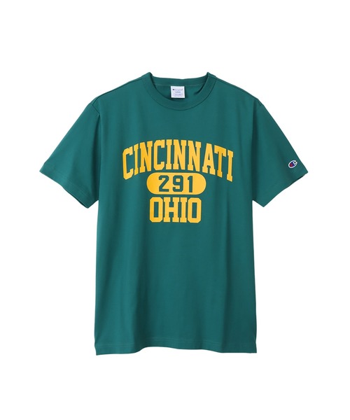 Champion(チャンピオン)の「【Champion/チャンピオン】メンズ ベーシック ショートスリーブTシャツ(Tシャツ/カットソー・メンズ・ブラック/ダークグレー/ホワイト×ブラック/グレー/グリーン系その他3/バーガンディー/ホワイト×レッド/ネイビー・LARGE/MEDIUM/X-LARGE)」の7枚目の写真