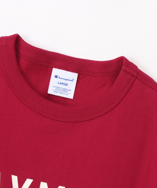 Champion(チャンピオン)の「【Champion/チャンピオン】メンズ ベーシック ショートスリーブTシャツ(Tシャツ/カットソー・メンズ・ブラック/ダークグレー/ホワイト×ブラック/グレー/グリーン系その他3/バーガンディー/ホワイト×レッド/ネイビー・LARGE/MEDIUM/X-LARGE)」の15枚目の写真