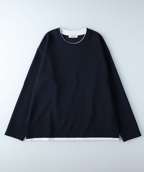 PLUS ONE（プラスワン）の「【PLUS ONE】リップルロンＴ（Tシャツ/カットソー・メンズ・ケリーグリーン/ブルー/ネイビー/ライトグレー/オフホワイト/ブラック・S/L/XL/M）」の13枚目の写真