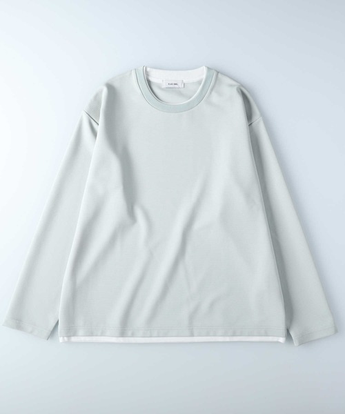 PLUS ONE（プラスワン）の「【PLUS ONE】リップルロンＴ（Tシャツ/カットソー・メンズ・ケリーグリーン/ブルー/ネイビー/ライトグレー/オフホワイト/ブラック・S/L/XL/M）」の14枚目の写真