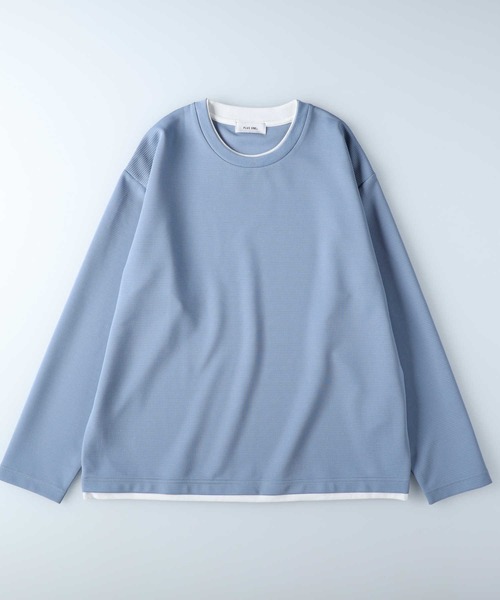 PLUS ONE（プラスワン）の「【PLUS ONE】リップルロンＴ（Tシャツ/カットソー・メンズ・ケリーグリーン/ブルー/ネイビー/ライトグレー/オフホワイト/ブラック・S/L/XL/M）」の15枚目の写真