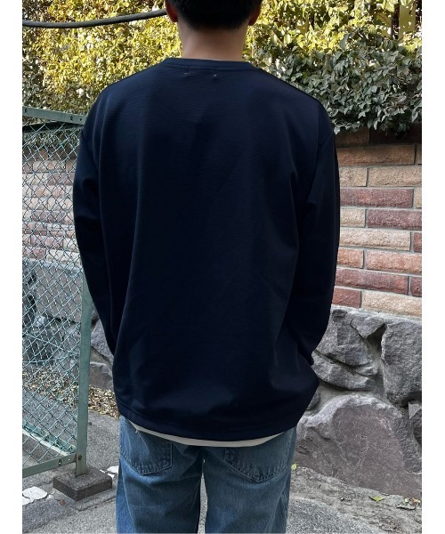 PLUS ONE（プラスワン）の「【PLUS ONE】リップルロンＴ（Tシャツ/カットソー・メンズ・ケリーグリーン/ブルー/ネイビー/ライトグレー/オフホワイト/ブラック・S/L/XL/M）」の10枚目の写真