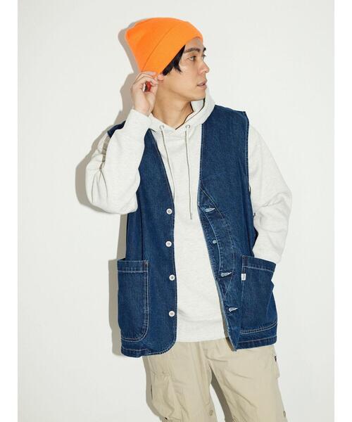 CRAFT STANDARD BOUTIQUE（クラフトスタンダードブティック）の「デニムワークベスト（デニムジャケット・メンズ・ダークインディゴブルー/インディゴブルー・L/M）」の19枚目の写真