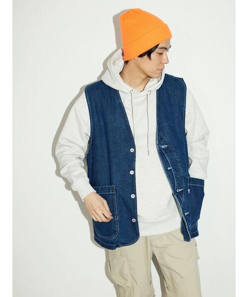 CRAFT STANDARD BOUTIQUE（クラフトスタンダードブティック）の「デニムワークベスト（デニムジャケット・メンズ・ダークインディゴブルー/インディゴブルー・L/M）」の22枚目の写真