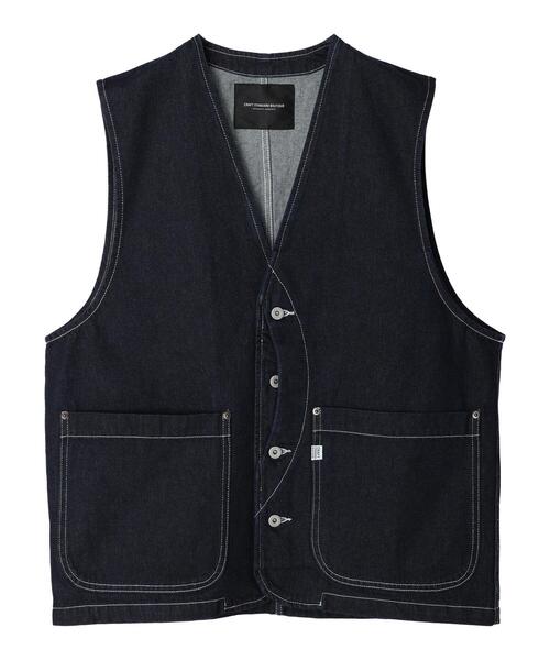 CRAFT STANDARD BOUTIQUE（クラフトスタンダードブティック）の「デニムワークベスト（デニムジャケット・メンズ・ダークインディゴブルー/インディゴブルー・L/M）」の7枚目の写真
