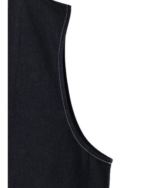 CRAFT STANDARD BOUTIQUE（クラフトスタンダードブティック）の「デニムワークベスト（デニムジャケット・メンズ・ダークインディゴブルー/インディゴブルー・L/M）」の5枚目の写真