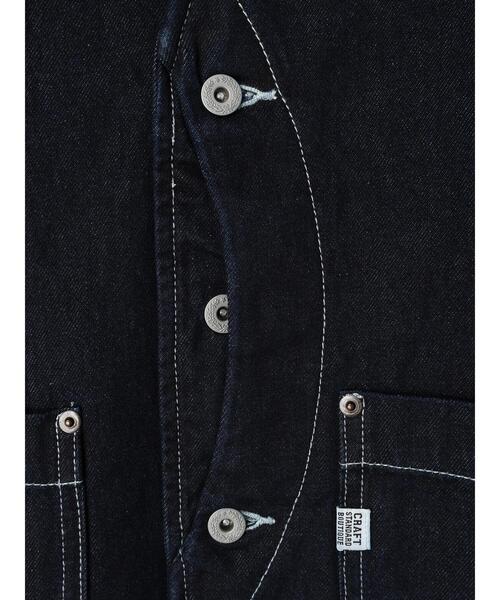 CRAFT STANDARD BOUTIQUE（クラフトスタンダードブティック）の「デニムワークベスト（デニムジャケット・メンズ・ダークインディゴブルー/インディゴブルー・L/M）」の18枚目の写真