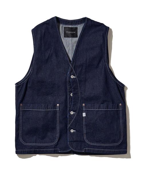 CRAFT STANDARD BOUTIQUE（クラフトスタンダードブティック）の「デニムワークベスト（デニムジャケット・メンズ・ダークインディゴブルー/インディゴブルー・L/M）」の2枚目の写真