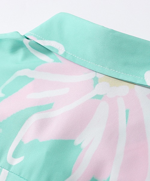 THE HITSS(ヒッツ)の「【THE HITSS】ルーズフィット アートフラワー 花柄 レギュラーカラーシャツ/長袖(シャツ/ブラウス・メンズ・ブラック/グリーン・M/L)」の7枚目の写真