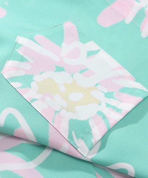 THE HITSS(ヒッツ)の「【THE HITSS】ルーズフィット アートフラワー 花柄 レギュラーカラーシャツ/長袖(シャツ/ブラウス・メンズ・ブラック/グリーン・M/L)」の10枚目の写真