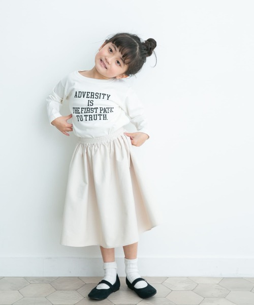 URBAN RESEARCH DOORS（アーバンリサーチドアーズ）の「ギャザーフレアスカート(KIDS)（その他パンツ・キッズ・アイボリー・105/120/135/150）」の4枚目の写真